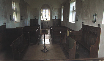 The church interior looking west December 2011